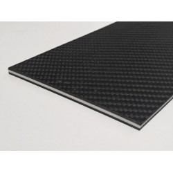 ΠΛΑΚΑ CARBON ΜΕ PVC 2000MM × 1000MM × 6MM